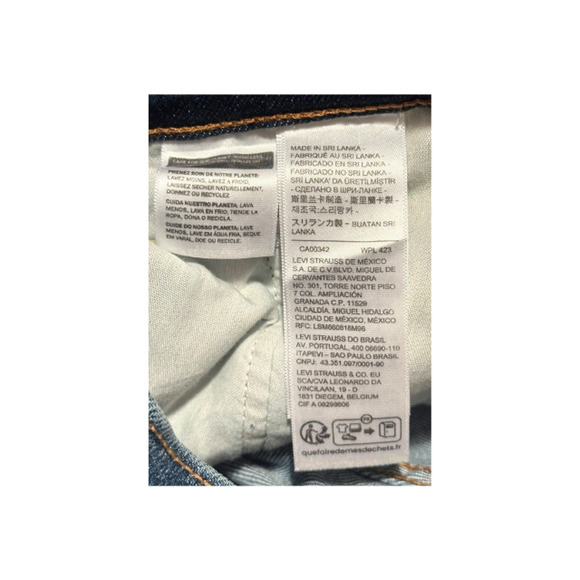 Levi's Jeans Ribcage Bell Super High-Rise Flare-Leg Dark Blue Women’s Size 31x32 - Picture 8 of 9